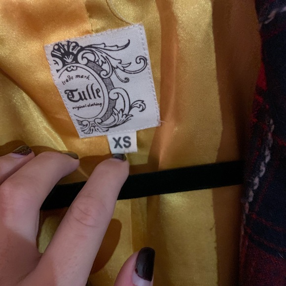 PLAID BUTTON DOWN JACKET - Picture 5 of 6